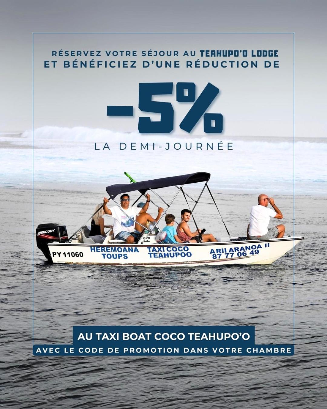 Teahupo'O Lodge, Fare Raepu'U, L'Aventure Du Bout De L'Ile En Famille Ou Entre Amis Teahupoo المظهر الخارجي الصورة